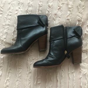 Kate Spade black bow booties size 9